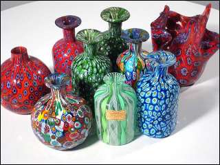 Multi Color Millefiori Künstler Murano Glas Vase #1  