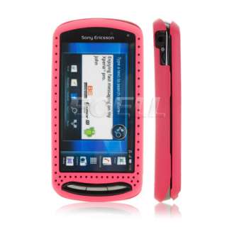 HOT PINK PERFORATED MESH FRONT & BACK CASE FOR SONY ERICSSON MK16 