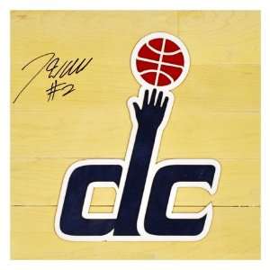   Washington Wizards Hand Signed Autographed 12x12 Floor Piece w/ Logo