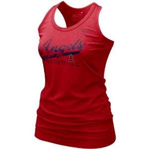  of Anaheim Ladies Red 7th Inning Stretch Tank Top