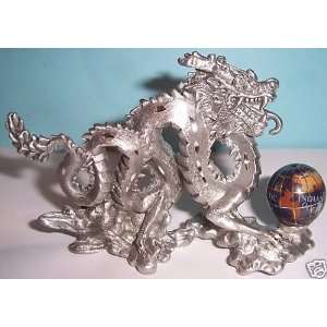    Spoontiques Pewter Fantasy Dragon & The World 