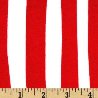    Wide Celebrate Seuss! Squiggle Stripe Red/White Fabric By The Yard