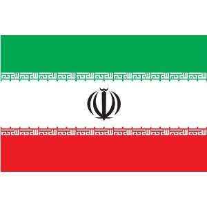 Iran flag decal / sticker 7 x 4.6