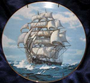 Charles Vickery plate Twilight Under Full Sail  