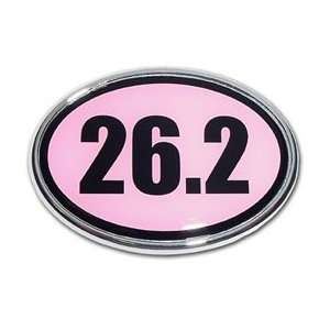  26.2 Euro style PINK Oval (Marathon distance) Emblem Automotive