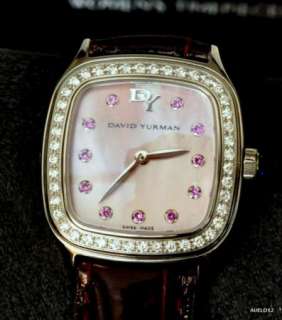   3600 DAVID YURMAN Pink MOP Diamond Pink Sapphire Watch SALE  