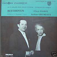 HASKIL,A. GRUMIAUX, BEETHOVEN SONATAS FRENCH 50S LP  