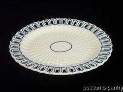 18th C. CREAMWARE RETICULATED DISH BLUE FEATHER EDGE  