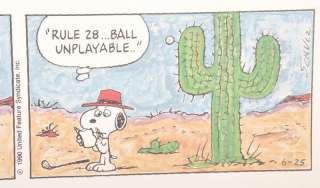 Charles Schulz Peanuts 3pc LOT Large Daily Golf Comics  