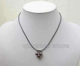 wholesale 3pcs AAA pearl Pendants and leather necklace  