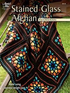 Stained Glass Afghan Crochet Pattern Blanket Annies Attic Pretty 