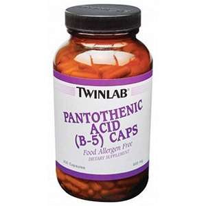 Twinlab Pantothenic Acid Vitamin B 5 500mg 200 Capsules  