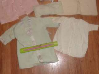 Doll clothes lot 18 bed time baby sacques sheets pillows vintage 