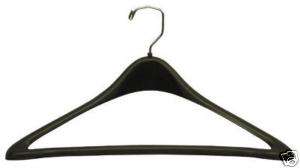 50 Black Suit Hangers 17 with Bar( Heavy Duty Plastic)  