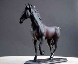 Black Stallion Horse Figurine Bone Resin FREE SHIP  