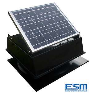 Solar Powered Attic Fan 27W, PV 1600CFM Max Vent Ability: 2000 2800 S 