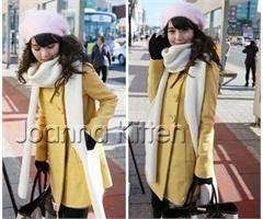  Long Trench Jacket Coat winter wool outerwear overcoat 2color  