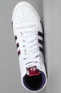 adidas The M Attitude Sleek W Sneaker in White and Eggplant 