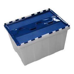 12 Gallon Plastic Clear/Ink Flip Top Tote, Colors Vary by Store 203098 