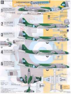 Aztec Decals 1/48 LATIN AMERICAN CANBERRAS #1  