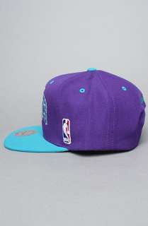 Mitchell & Ness The NBA Arch Snapback Hat in Purple Teal  Karmaloop 