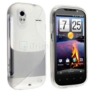 Clear Gel TPU S Line Hybrid Cover Case Skin For T Mobile HTC Amaze 4G 