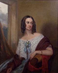 19th Century British School Portrait Lady Oil on Canvas  