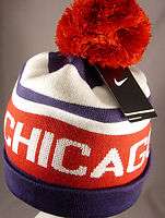 Nike CHICAGO CUBS Retro Pom Knit Beanie Hat Cap  