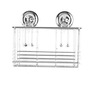 EverLoc Small Storage Basket in Chrome with Suction Cups EL 10101 at 