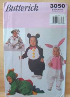 Btr Pattern 3050 UNCUT Infant Animal Costume  Bunny, Mouse, Dino & Dog 