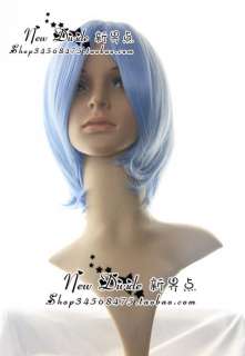 COS WIGS New Short ICE Blue Cosplay Party Wig  