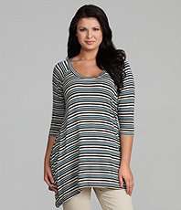 Woman Striped Jersey Knit Tunic $46.80
