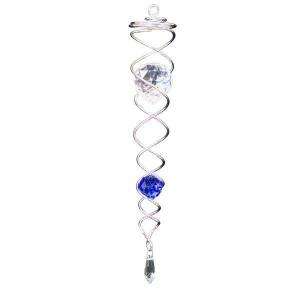 Iron Stop Silver Crystal Twister with Blue Crystals 8068 2 at The Home 