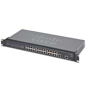 Cisco SR224G 24 port 10/100 2 port Gigabit Switch   2 miniGBIC at 
