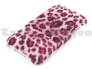 Back Cover Case for iPhone 3G 3GS Furry Pink Leopard  