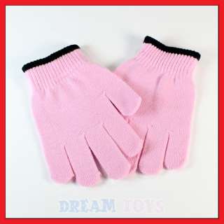   Beanie and Glove Set   Pink and Black Mattel 2 Pc Set Hat Cap  