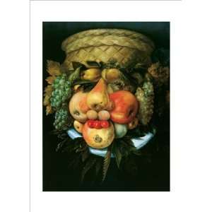 Arcimboldo, Guiseppe   Portrait aus Obst   Kunstdruck Artprint Gesicht 