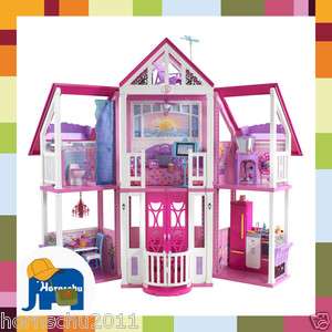 Barbie Haus California W3141 Traumhaus 7 Zimmer inklusive Möbel 