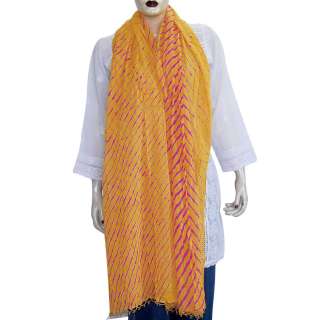 Indian Cotton Fashion Scarf Tie and Dye 88 x 40 Inches  