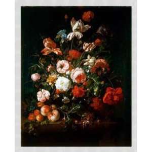 Bild mit Rahmen: Rachel Ruysch, Stilleben mit Blumen und Früchten 
