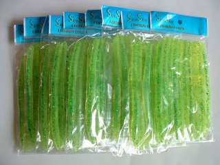 100 NEW Soft Plastic Long Worm Fishing Lures Bait 4.5  