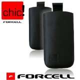 Original Forcell Chic black   Leder Etui Tasche für Samsung Star II 