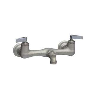  Knoxford Wall Mount 2 HandleLow Arc Service Sink Faucet in Rough Plate