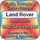 Land Rover Radio Code Decode Unlock by Serial Number  