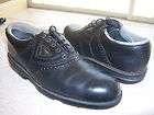 footjoy gel fusion mens 9 shoes black leather golf oxfords