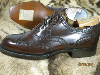 Rare $550 COLE HAAN Werner Hand Made, World Class Wingtip Shoes 8.5 