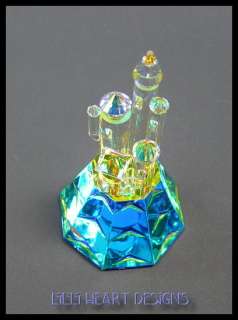 VERY COLORFUL CASTLE MADE FROM SWAROVSKI CRYSTAL RETIRED  