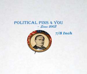 William McKINLEY teddy roosevelt PIN button Pinback  