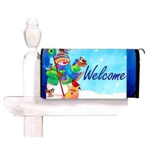 Welcome Friends Snowman Winter Magnetic Mailbox Cover 746851473043 