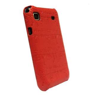 Samsung Galaxy S Vibrant Red Leather Hard Case T Mobile  